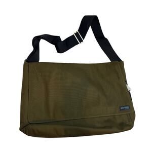 Jack Spade Greene St medium shoulder messenger bag orange lining heavy canvas